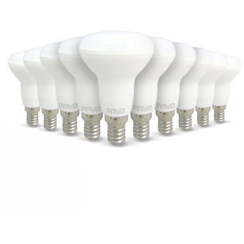 foto del prodotto set di 10 lampadine a led e14 r50 6w eq 50w temp rature de couleur bianco caldo 2700k