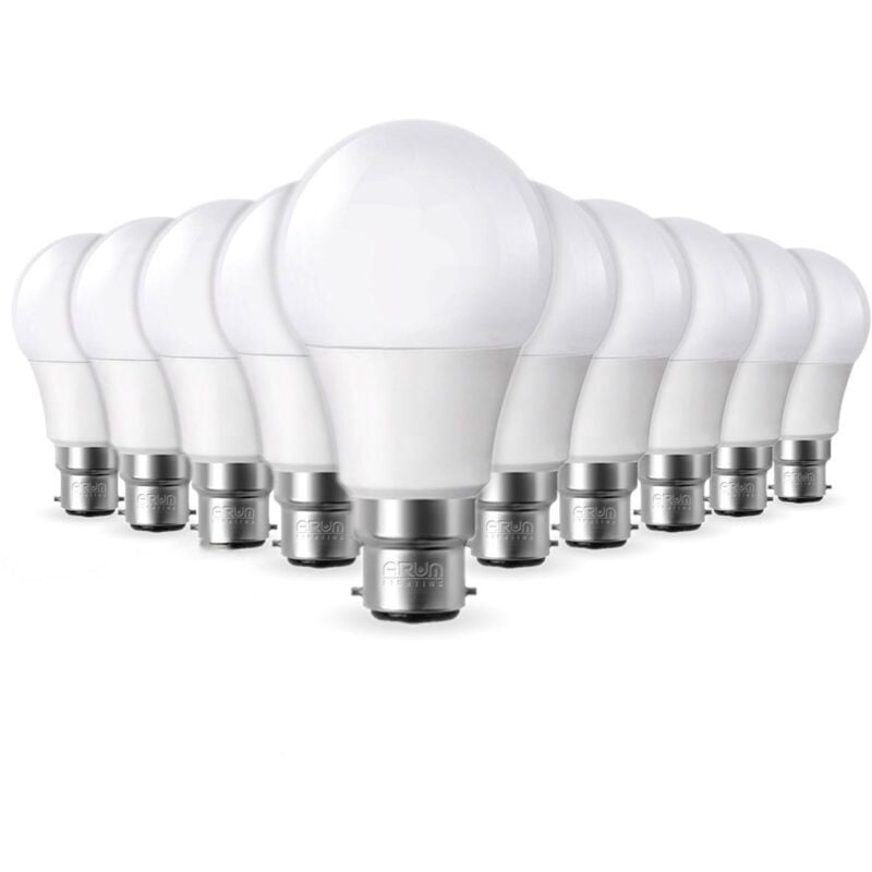 foto del prodotto set di 10 lampadine led b22 11w eq 75w temp rature de couleur bianco caldo 2700k