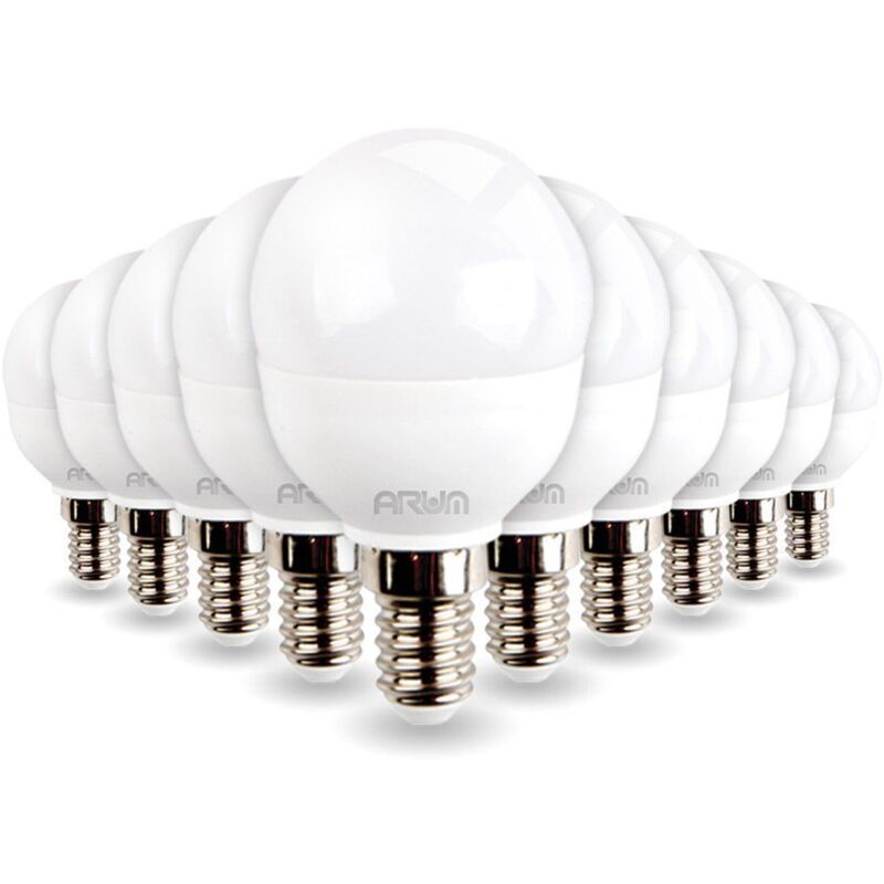 foto del prodotto set di 10 lampadine led e14 p45 5.5w eq 40w temp rature de couleur bianco neutro 4000k