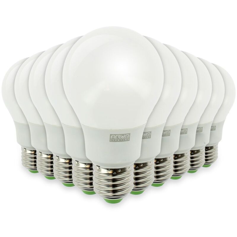 foto del prodotto set di 10 lampadine led e27 11w eq 75w 1055 lumen temp rature de couleur bianco caldo 2700k