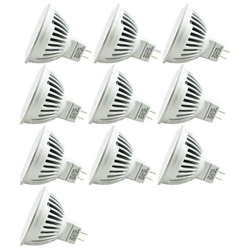 foto del prodotto set di 10 lampadine led mr16 6w illuminazione 50w bianco caldo 2700k
