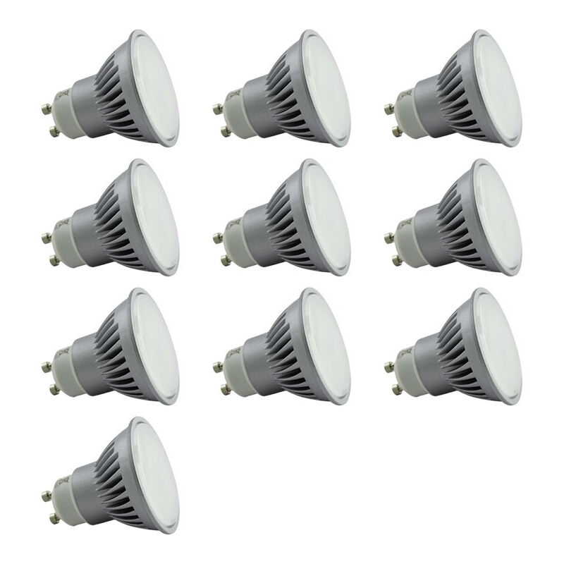 foto del prodotto set di 10 led gu10 spot led 4w lighting 40w white day 6400k lighting