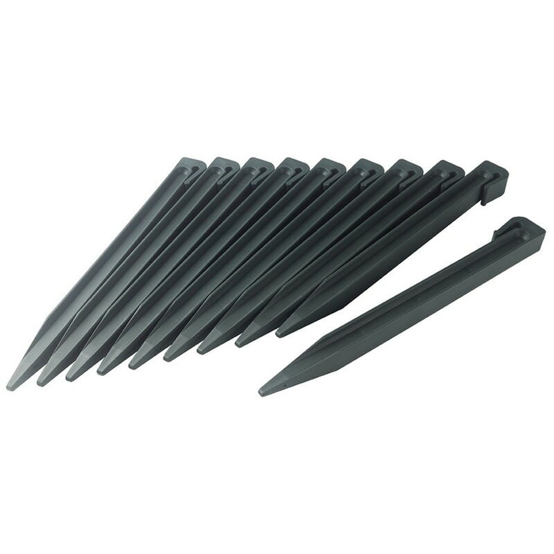 foto del prodotto set di 10 picchetti di ancoraggio etik fix verdi - pp per bordo etik bordura nortene