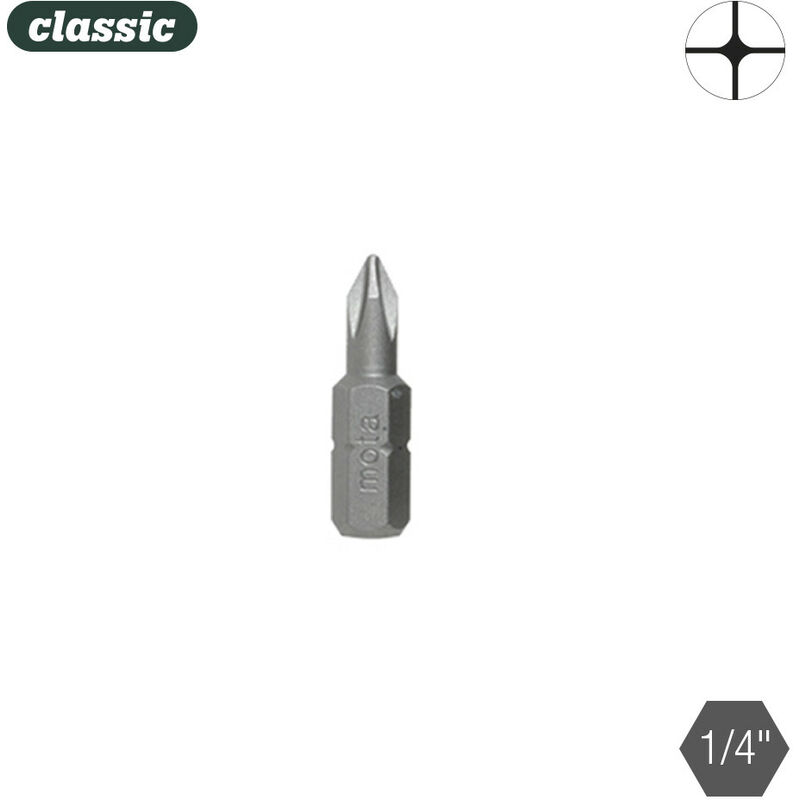 foto del prodotto set di 10 punte philips ph 2x25mm 1 4 acciaio bph225 mota
