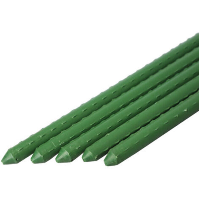 foto del prodotto set di 10 supporti per piante, 90 cm, 11 mm, in acciaio rivestito in plastica, per orti, piante, verde