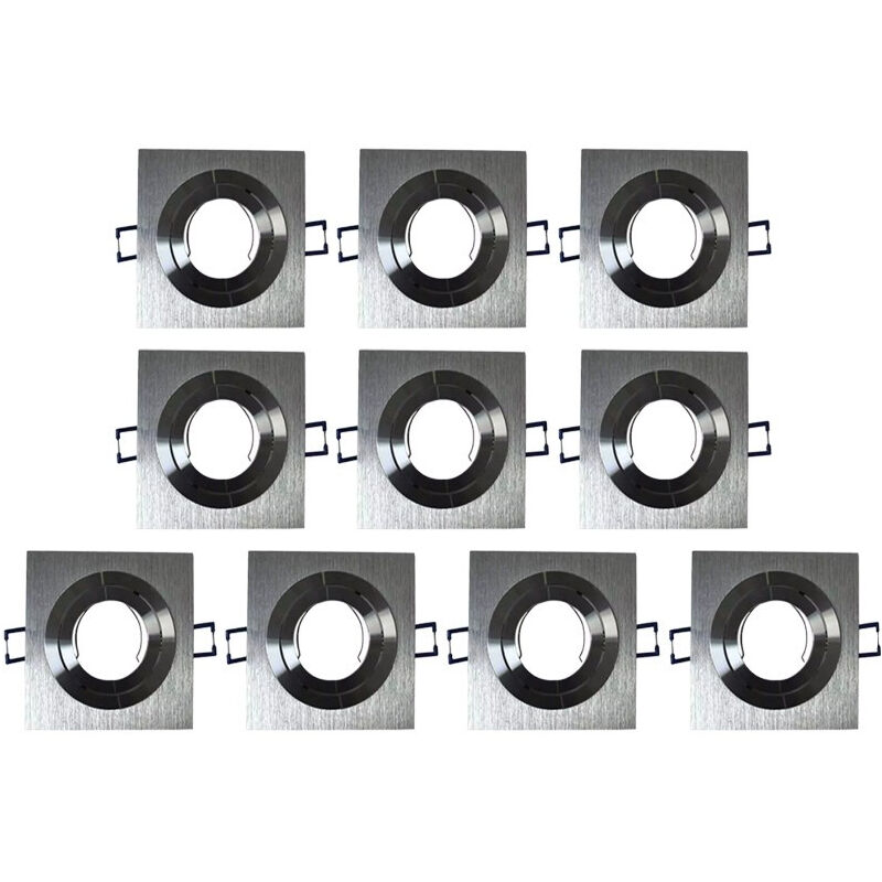 foto del prodotto set di 10 supporti per punti quadrati orientabili alluminio