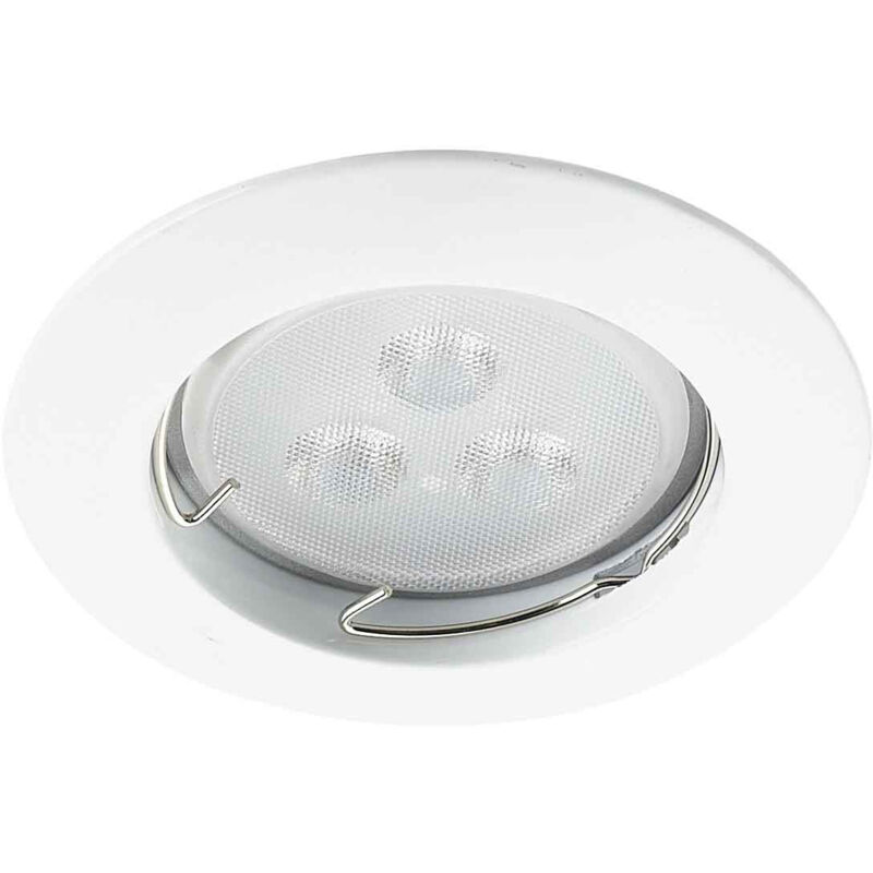 foto del prodotto set di 10 supporti spot integrato gu5.3 mr16 dc12v bianco rotondo ip20 perforazione 55mm