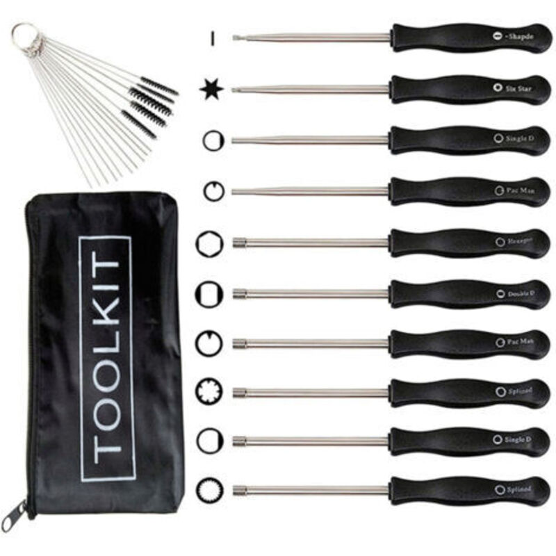foto del prodotto set di 10 utensili per la regolazione del carburatore con cacciavite circolare per carburatori a 2 tempi comuni strumento per la regolazione del