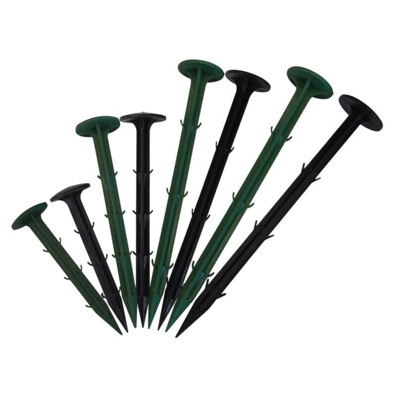 foto del prodotto set di 100 chiodi da terra, chiodi da giardino fissati con pellicola, pellicola per serra, tessuto anti erba, tenda da sole, rete anti mosche, chiodi