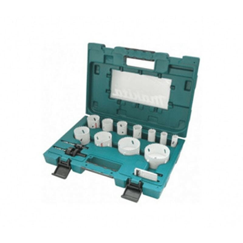foto del prodotto set di 11 seghe a tazza bimetalliche per idraulici 19, 22, 25, 29, 35, 38, 44, 51, 57, 68, 75 mm makita d 63971