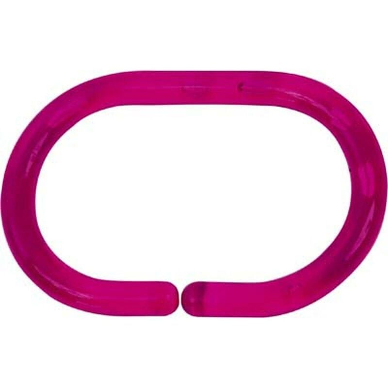 foto del prodotto set di 12 anelli doccia ps fucsia traslucido tendance