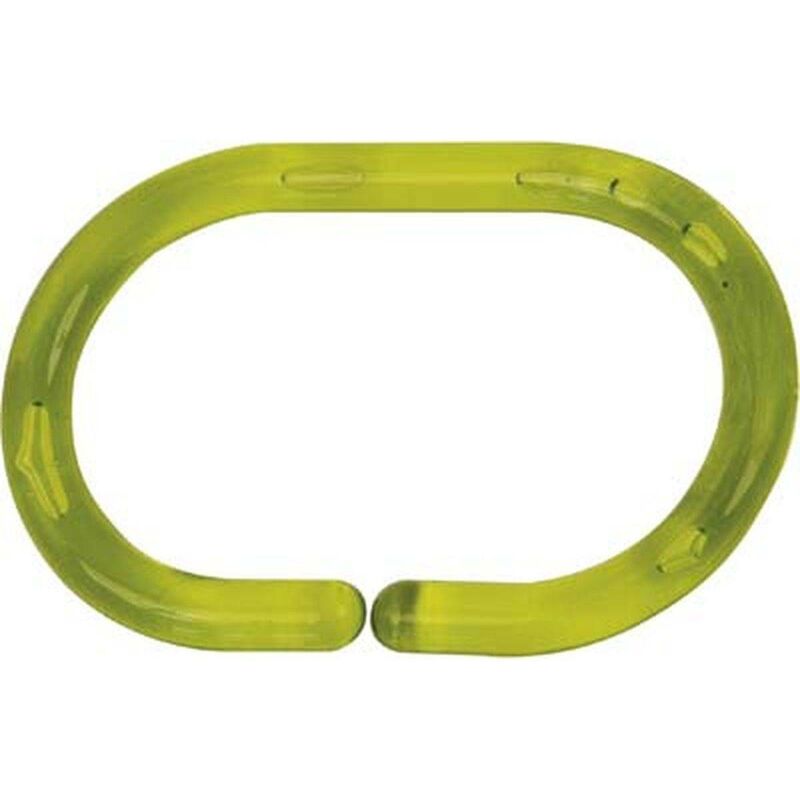 foto del prodotto set di 12 anelli doccia ps verde traslucido tendance