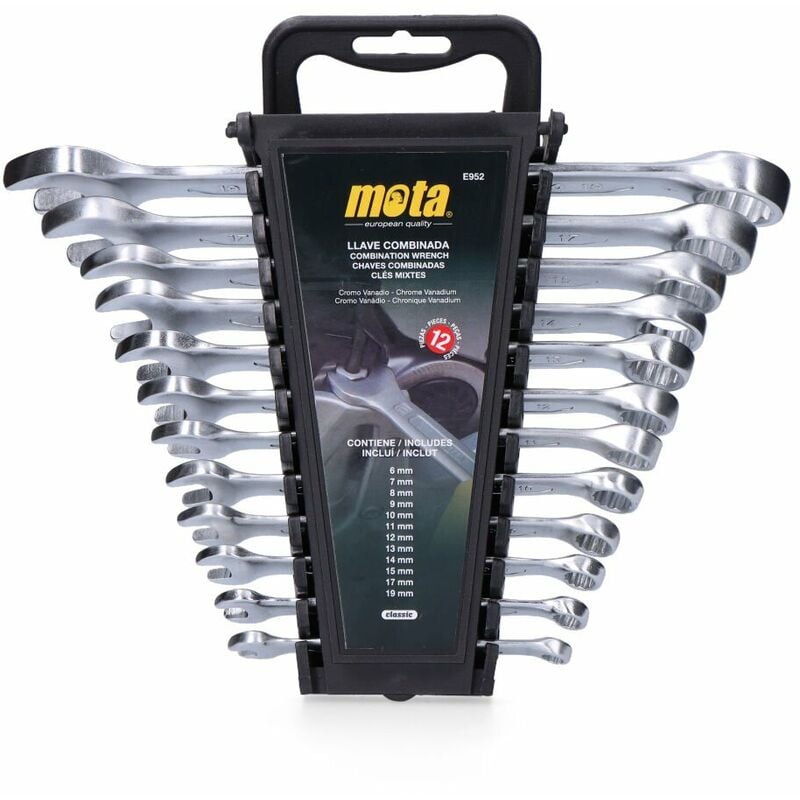 immagine 0 del prodotto set di 12 chiavi combinate da 6 a 19 mm e952 mota