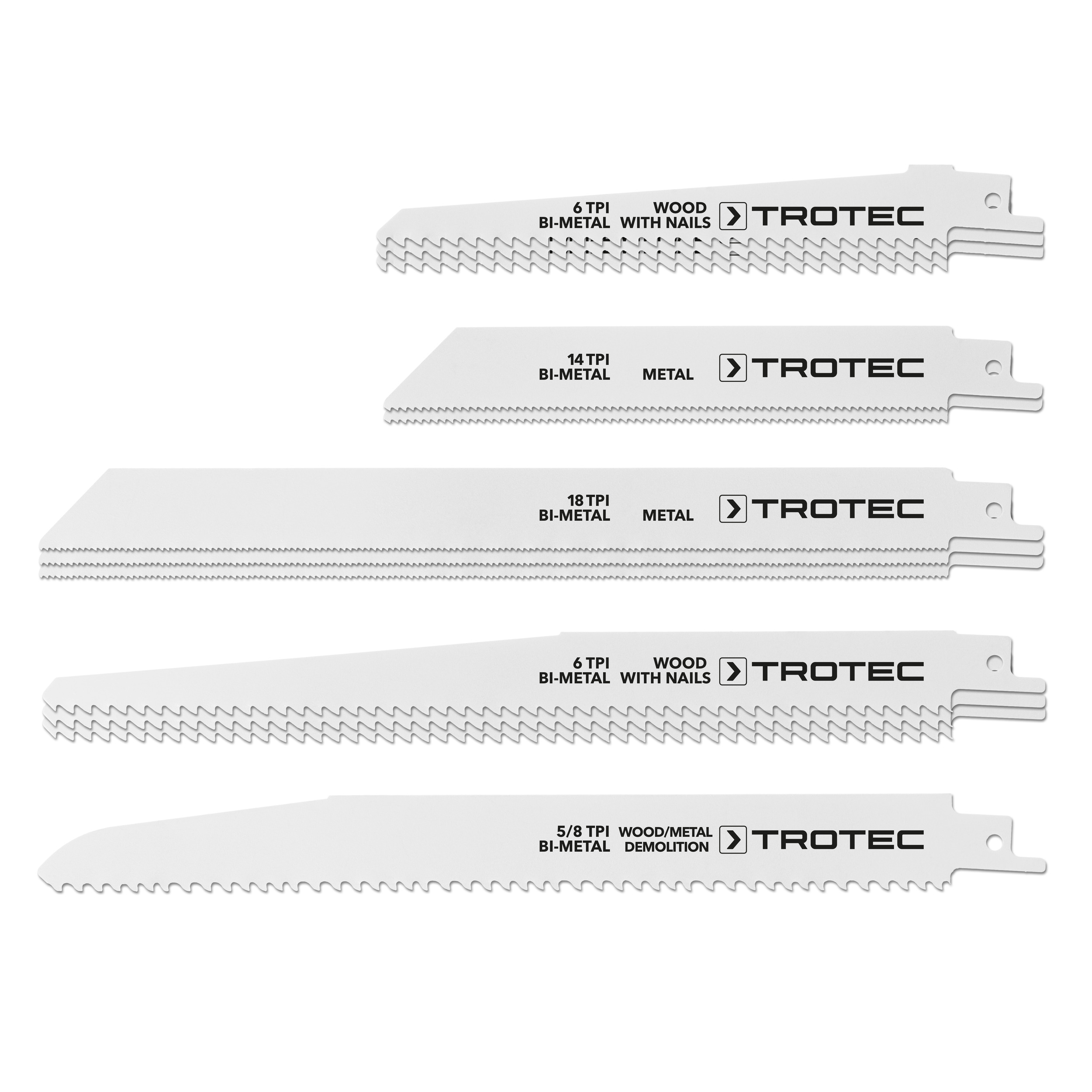 foto del prodotto set di 12 lame per sega a gattuccio per taglio di legno metallo