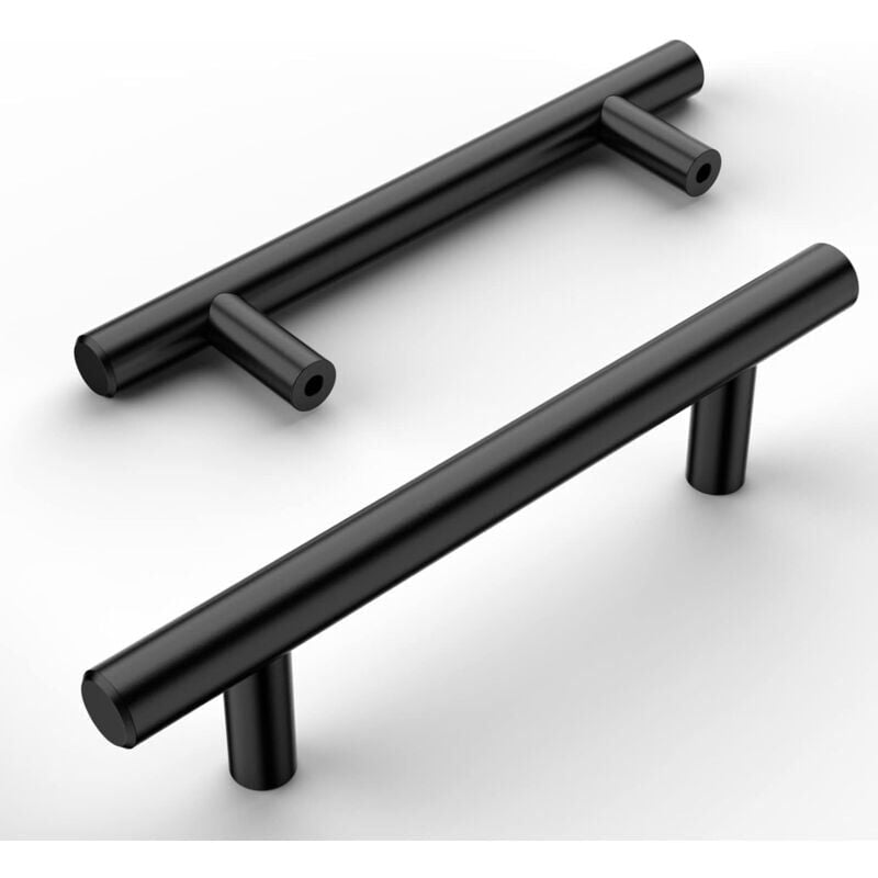foto del prodotto set di 12 maniglie per mobili da cucina maniglia per mobili da cucina in acciaio inox nero maniglie per mobili maniglia per porta della cucina