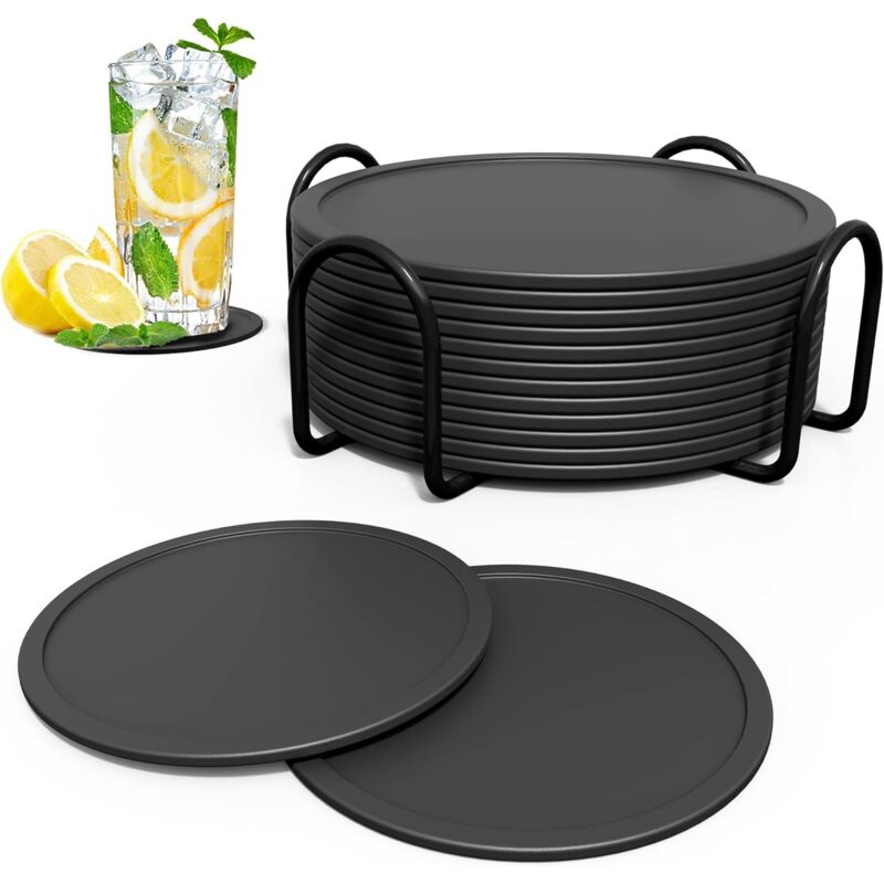 foto del prodotto set di 12 sottobicchieri in silicone glaser sottobicchieri per bevande set di bicchieri sottobicchieri per tazze insieme di sottoinsiemi di tazze