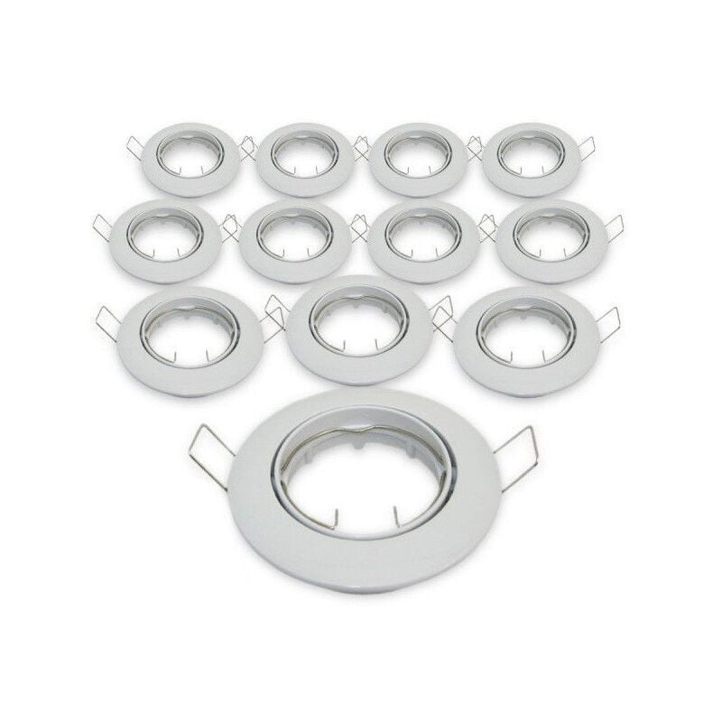 foto del prodotto set di 12 staffe ad incasso orientabili bianche d82