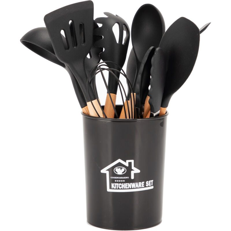 foto del prodotto set di 12 utensili da cucina in supporto e 6288
