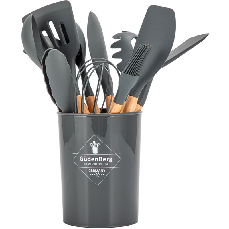 foto del prodotto set di 12 utensili da cucina in supporto e 6289