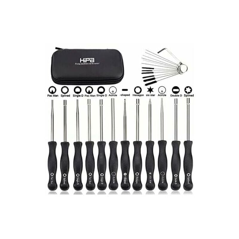 foto del prodotto set di 12 utensili per la regolazione del carburatore ulisem e cacciavite di regolazione per motori a 2 tempi, per decespugliatori, motoseghe poulan,