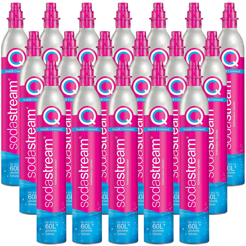 foto del prodotto set di 18 bombole di gas co2 60l attacco rapido per gassificatore 18 x cylindre quick connect sodastream