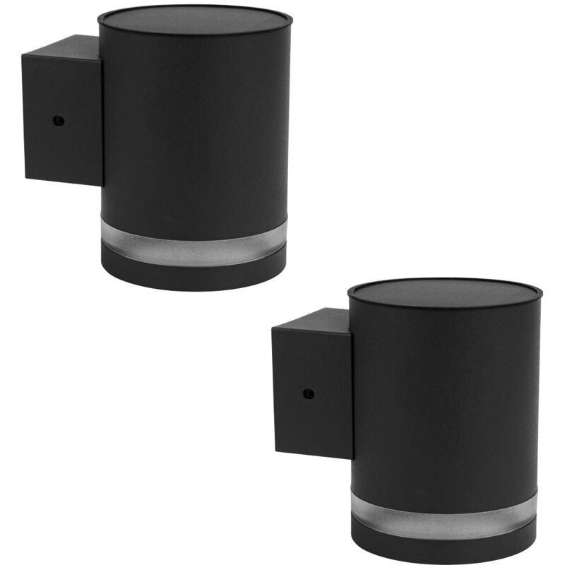 foto del prodotto set di 2 applique solari da parete h11,5cm helio