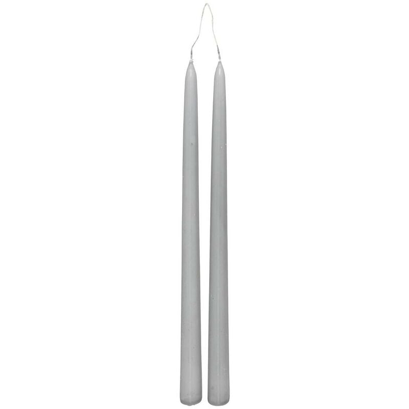 foto del prodotto set di 2 candele a bastoncino hugo h30cm grigio chiaro atmosphera cr ateur d'int rieur