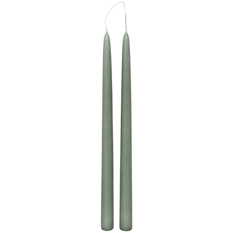 foto del prodotto set di 2 candele a bastoncino in cotone hugo h30cm verde celeste atmosphera cr ateur d'int rieur