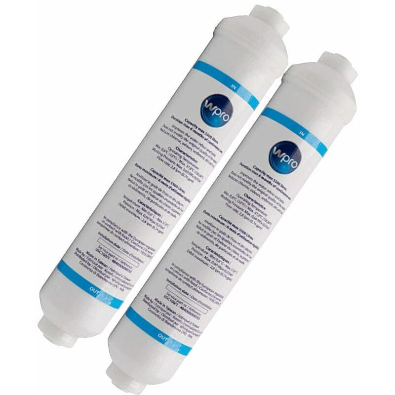 foto del prodotto set di 2 cartucce filtro dell acqua wpro usc100 frigorifero, congelatore whirlpool 4353898