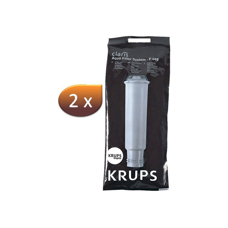 foto del prodotto set di 2 cartucce per filtro claris per krups coffee machine f08801