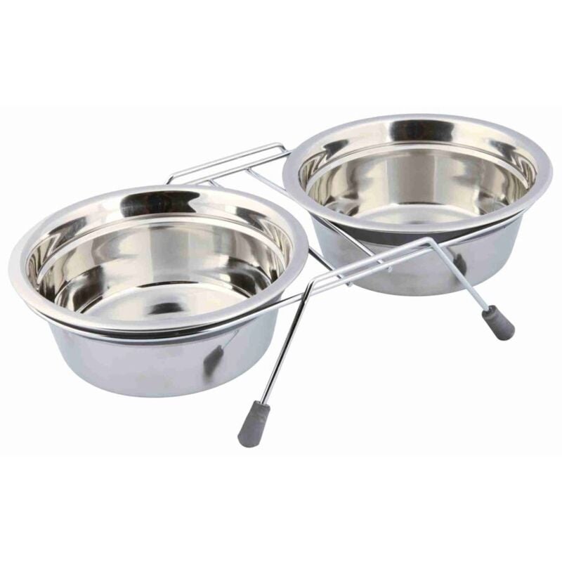 foto del prodotto set di 2 ciotole anti sonaglio per cane, 0,9 l, confezione da 6 trixie