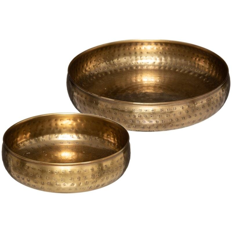 foto del prodotto set di 2 ciotole oasis in metallo dorato d20 30,5 cm atmosphera cr ateur d int rieur