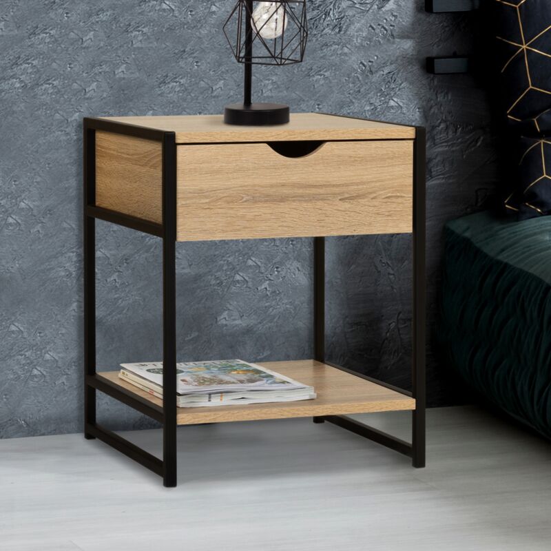 foto del prodotto set di 2 comodini di design industriale detroit
