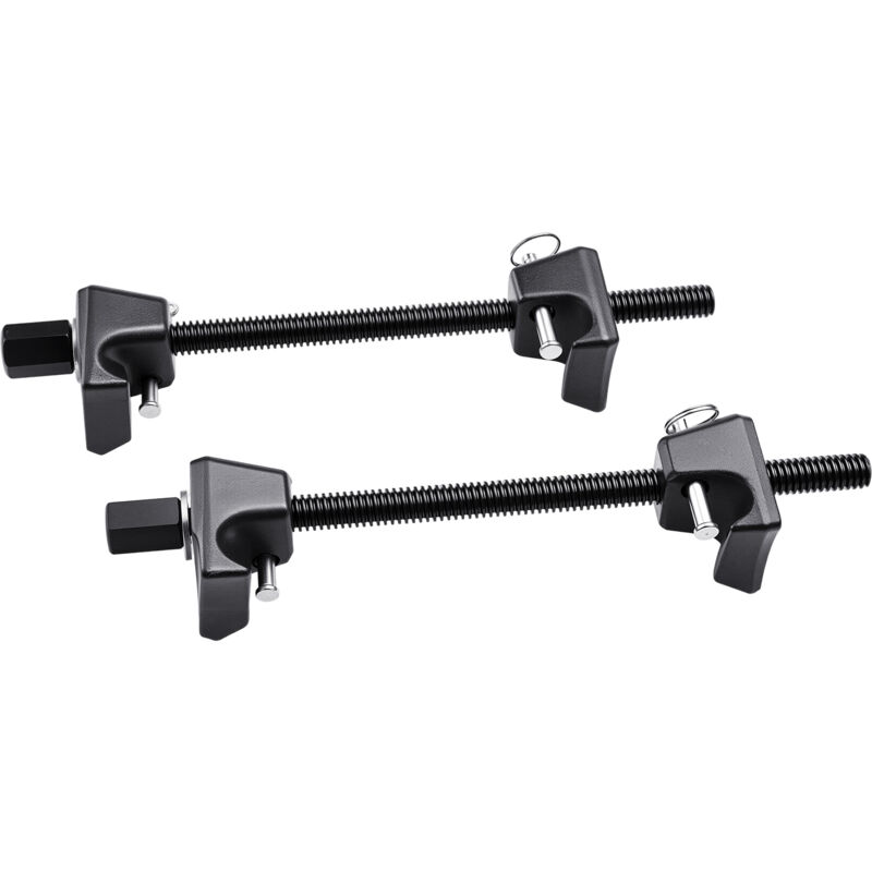 foto del prodotto set di 2 compressori per molle ammortizzatori, strumento per compressione di molle elicoidali con corsa massima di 264 mm, ideale per smontaggio