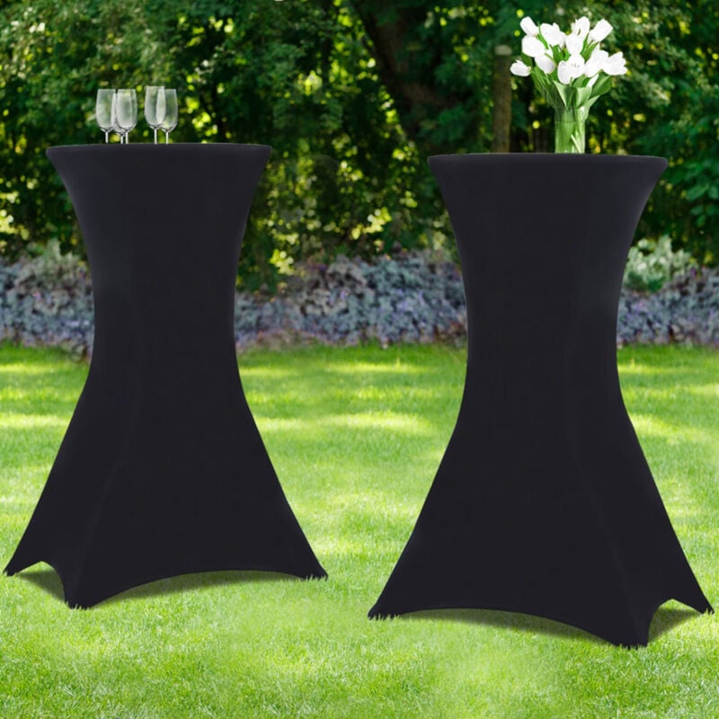 foto del prodotto set di 2 coperture nere per tavolo pieghevole alto 105 cm