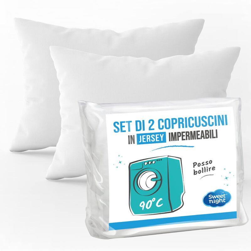 foto del prodotto set di 2 copricuscini impermeabili 60x60 cm lenzuolo impermeabile e microtraspirante morbido e silenzioso lavabile a 90 c chiusura a cerniera sweet