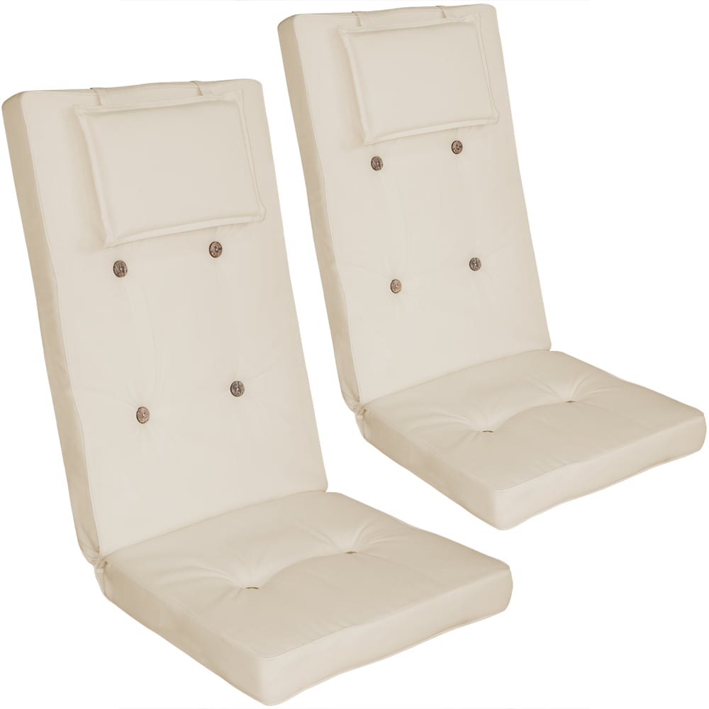 foto del prodotto set di 2 coprisedia vanamo crema 118x45x7cm