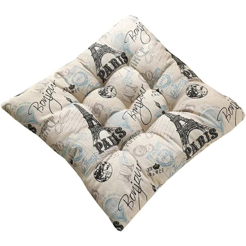 foto del prodotto set di 2 cuscini per sedia, quadrati rotondi, cuscino spesso per seduta, cuscino decorativo imbottito, cuscino da giardino per sedia da giardino,