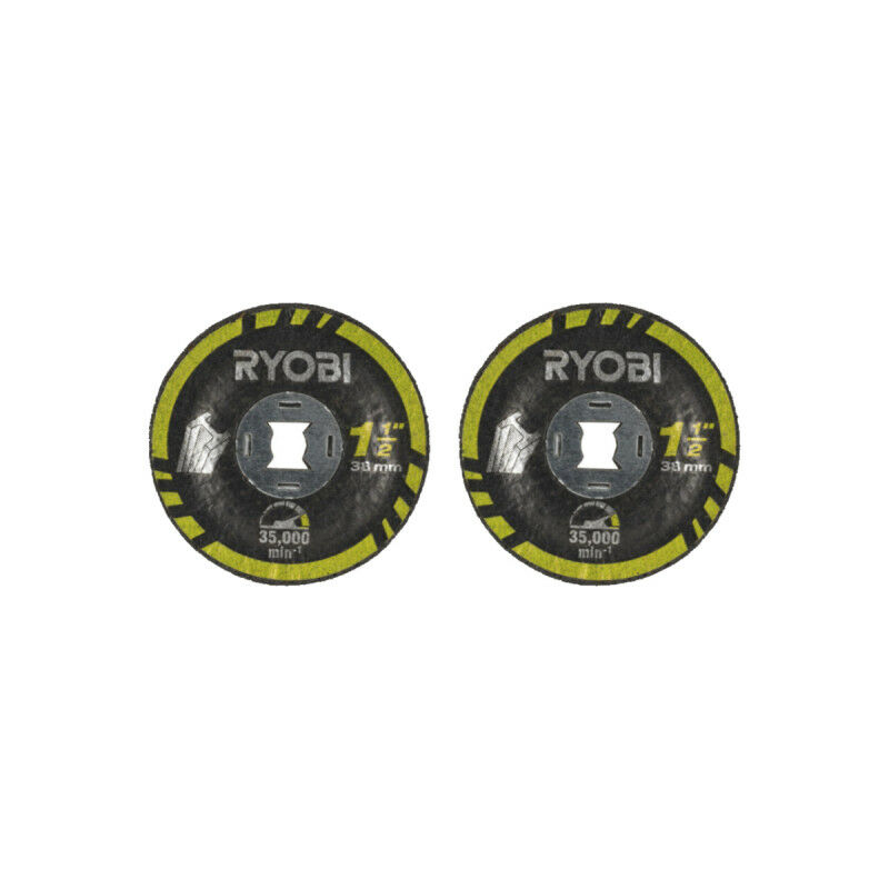 foto del prodotto set di 2 dischi per smerigliare ryobi rar507 2 per metallo 38mm