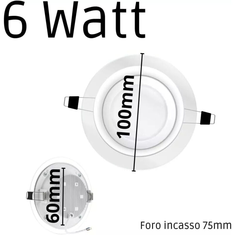 foto del prodotto set di 2 faretti a incasso led dimmerabili 6w 9w 18w 24w, bordo in vetro, montaggio soffitto per arredi moderni 6w maka