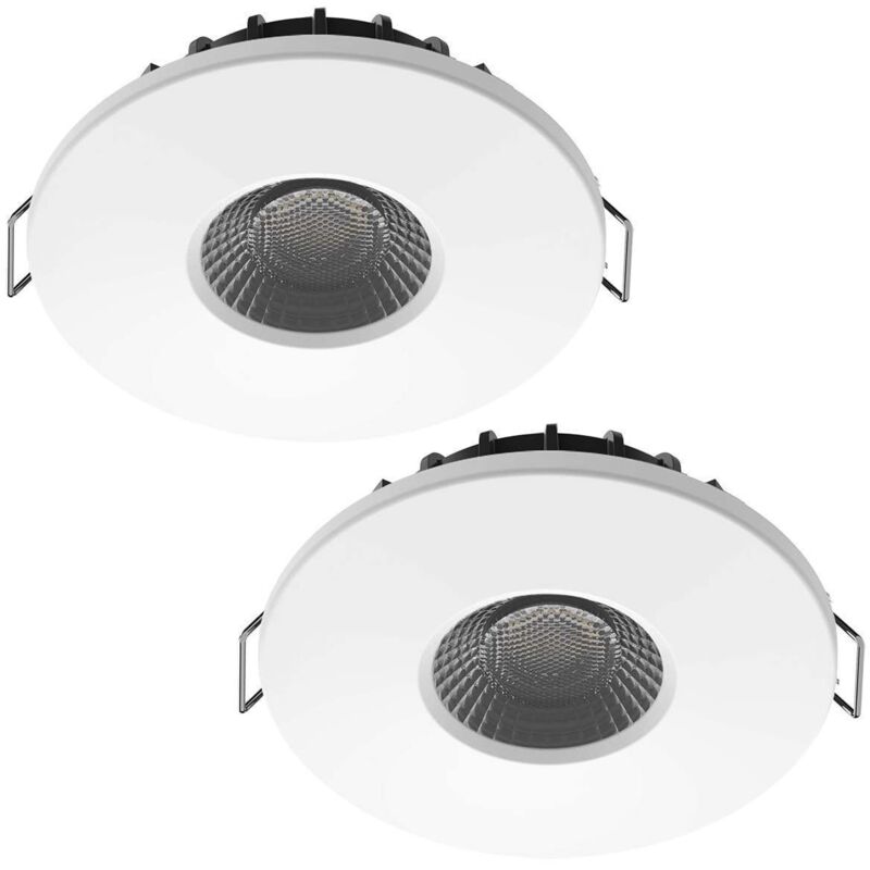 foto del prodotto set di 2 faretti da incasso a led 8w milano cct ip65 ik07 con trasformatore dimmerabile