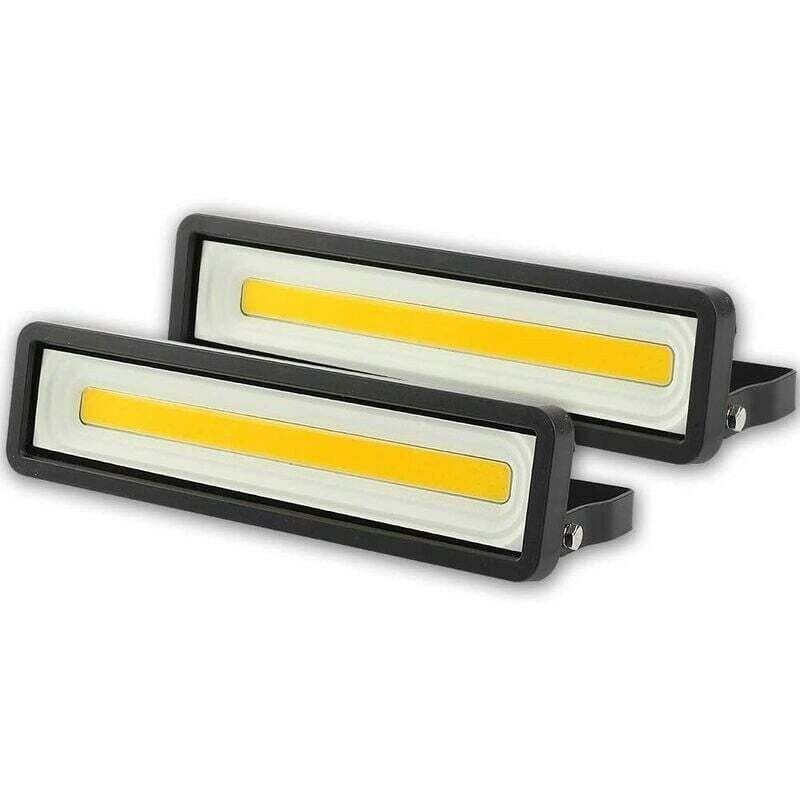 foto del prodotto set di 2 faretti led da esterno 50w 4000lm, faretto led da esterno 220v potente ip66 impermeabile, illuminazione di sicurezza 3000k bianco caldo per