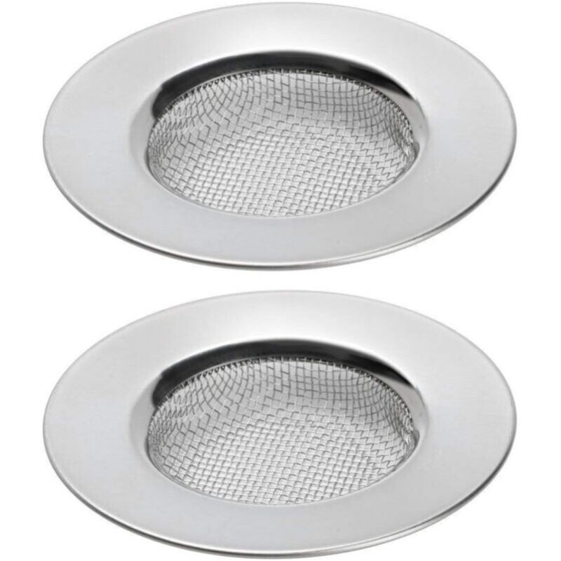 foto del prodotto set di 2 filtri per doccia, vasca o lavello della cucina. filtro per lavello in acciaio inox. 3 pollici di diametro