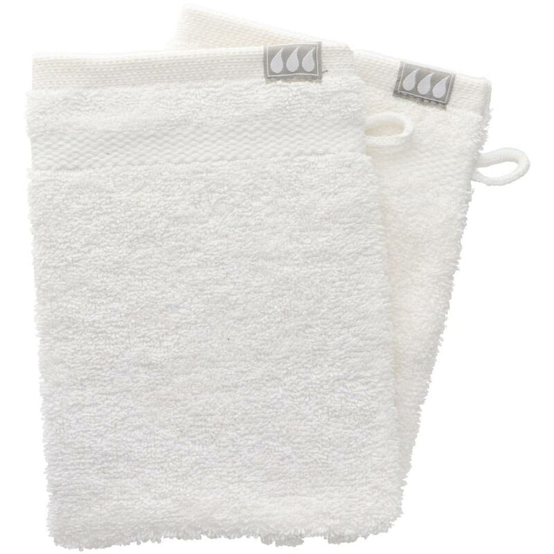 foto del prodotto set di 2 flanelle 15x21 cm 100 cotone bianco tendance