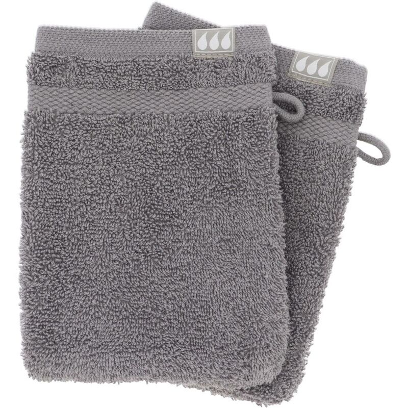 foto del prodotto set di 2 flanelle 15x21 cm 100 cotone grigio tendance