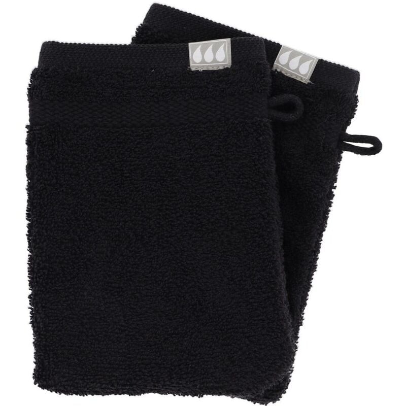 foto del prodotto set di 2 flanelle 15x21 cm 100 cotone nero tendance