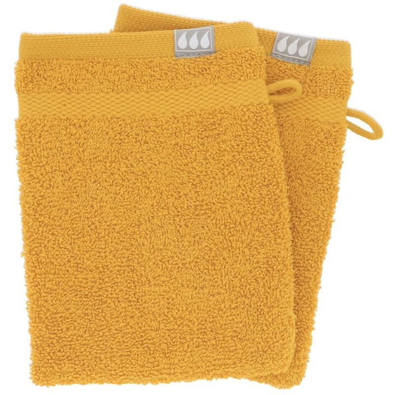 foto del prodotto set di 2 flanelle 15x21 cm 100 cotone senape tendance