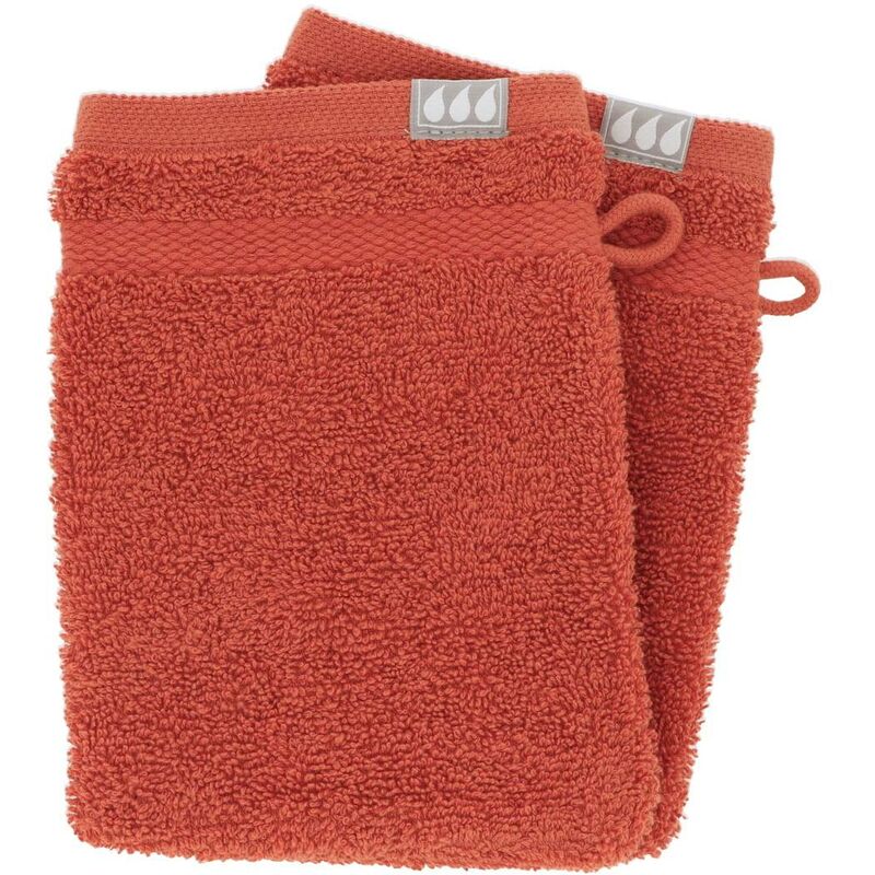 foto del prodotto set di 2 flanelle 15x21 cm 100 cotone terracotta tendance