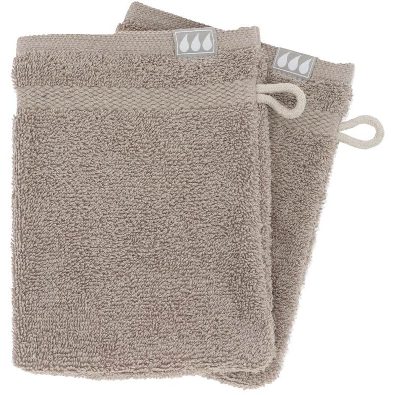 foto del prodotto set di 2 flanelle 15x21 cm 100 cotone tortora tendance
