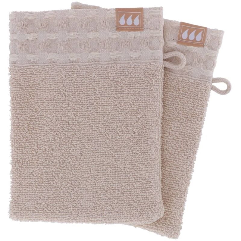foto del prodotto set di 2 flanelle 15x21cm 100 cotone beige tendance